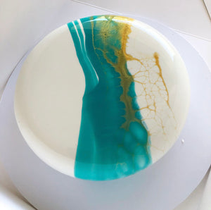 Turquoise Wonder Mirror Glaze Cake