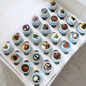 Mini Superhero Cupcakes