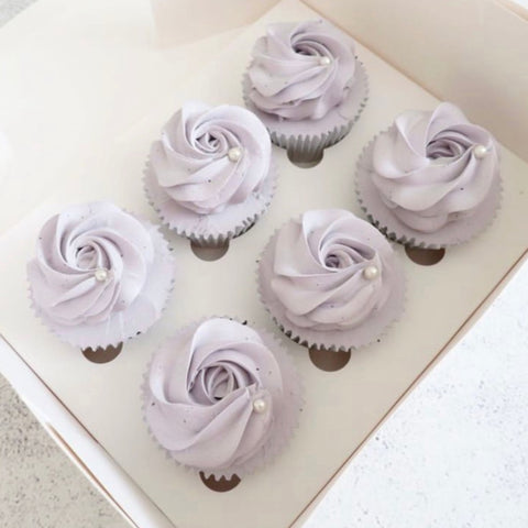 Regular Lilac Rosette Cupcakes