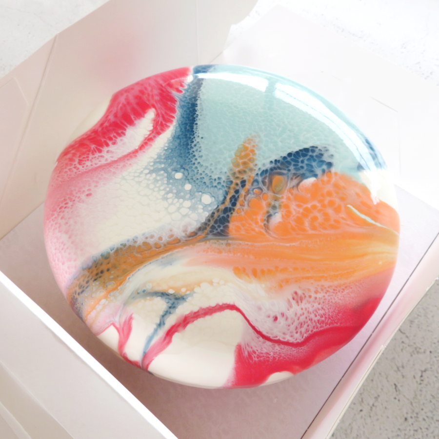 Splash Of Colour Mirror Glaze Cake