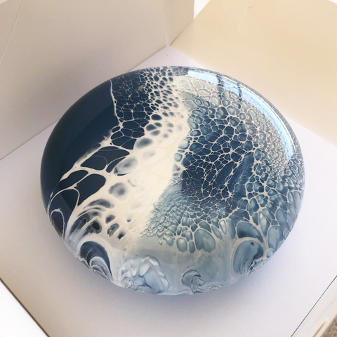 Ocean-Inspired Mirror Glaze Cake